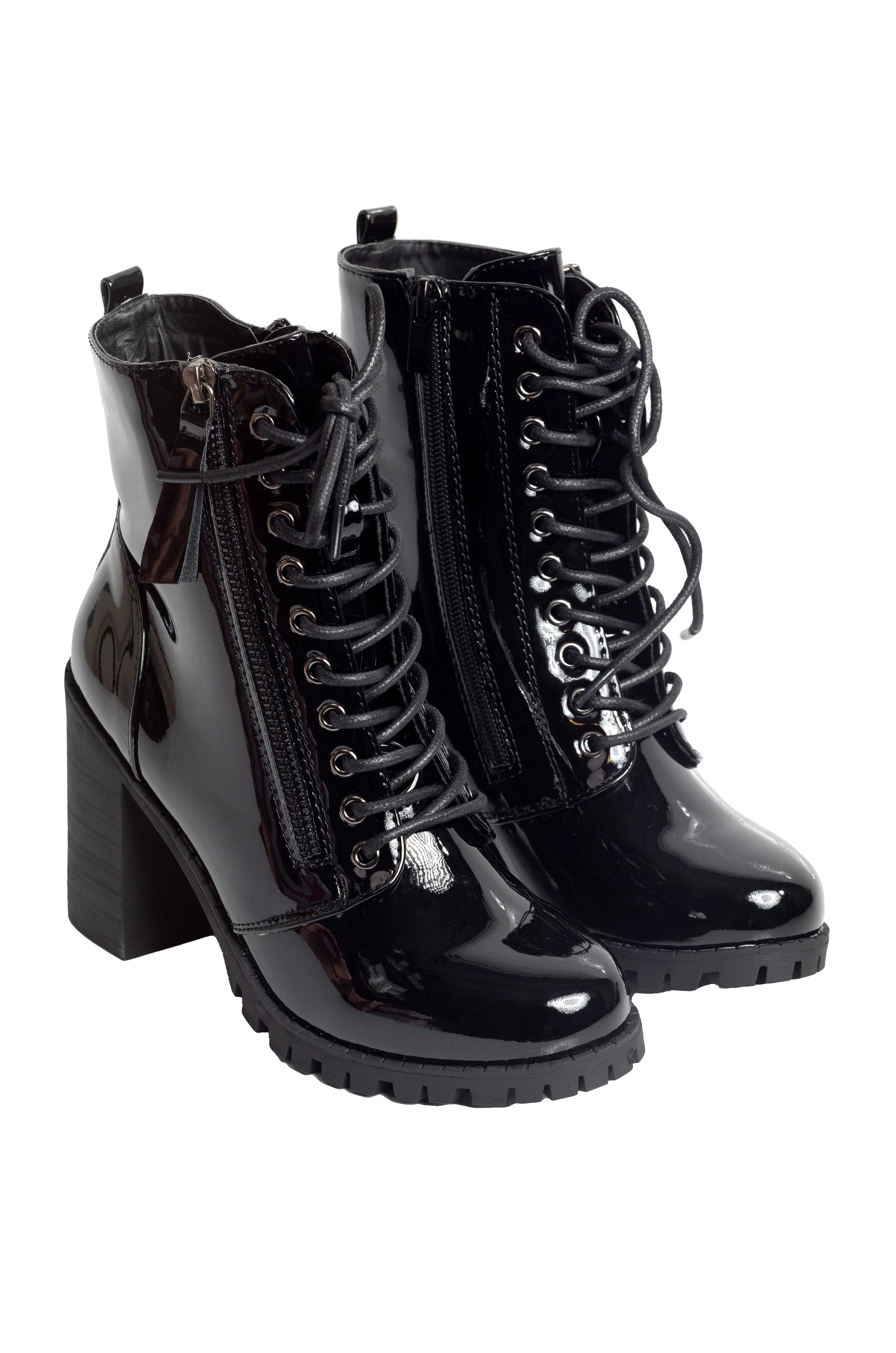 Access - Lace Up Block Heel Ankle Boot