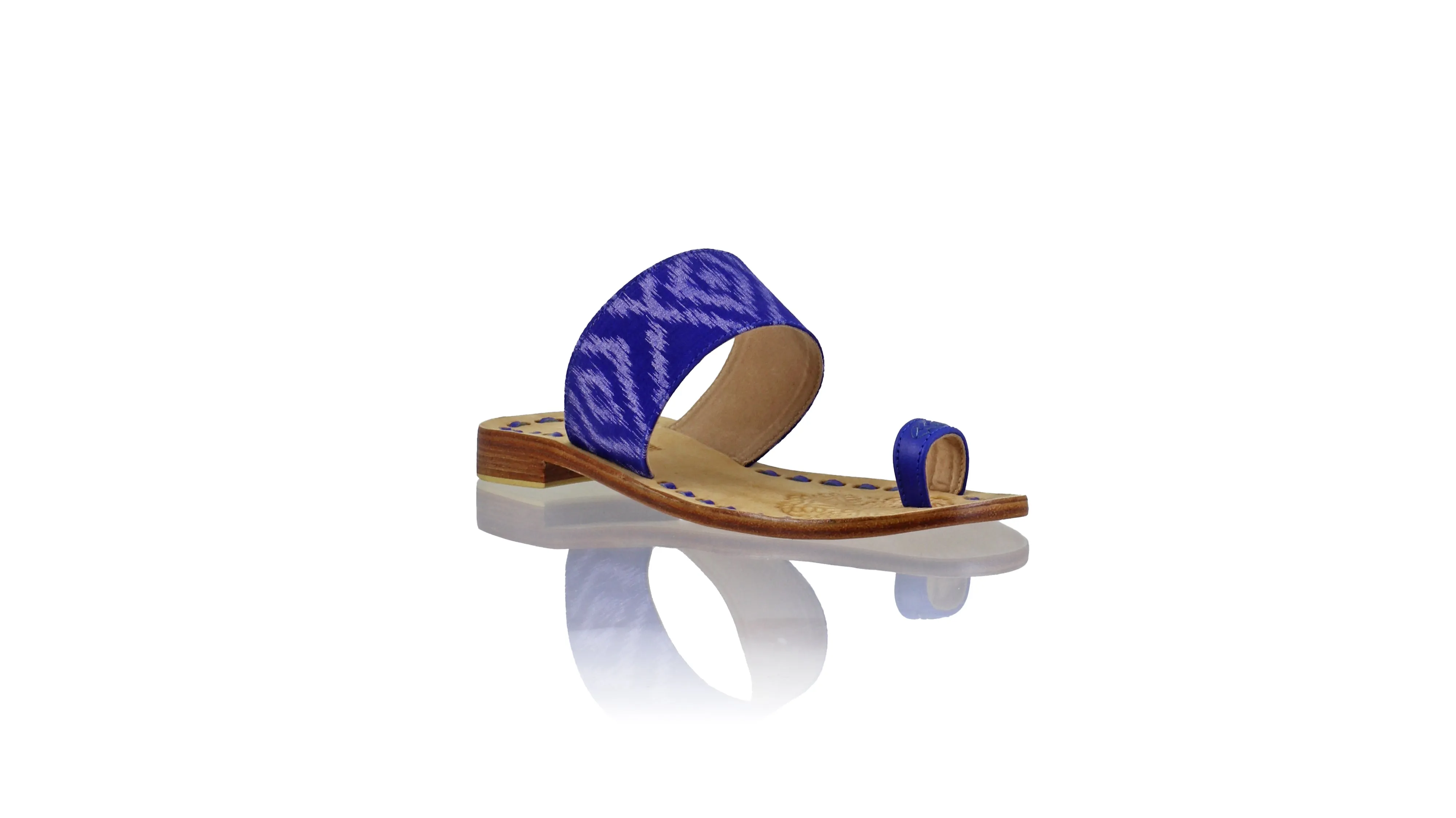 Arini 20mm Flat - Royal Blue & Wooden Blue Endek