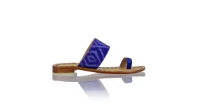 Arini 20mm Flat - Royal Blue & Wooden Blue Endek