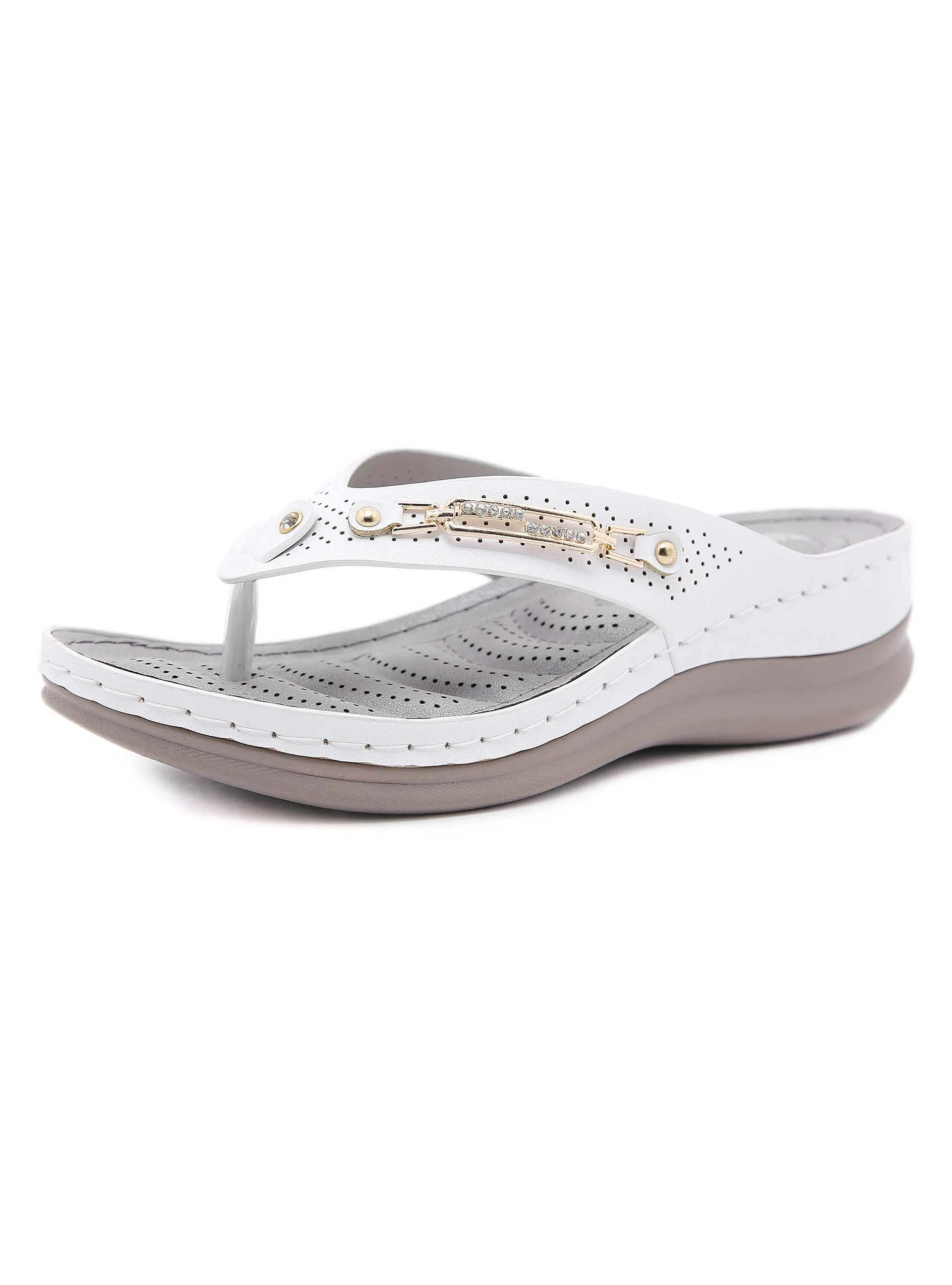 Clip Toe Metal Anti-landslide Hollow Slipper