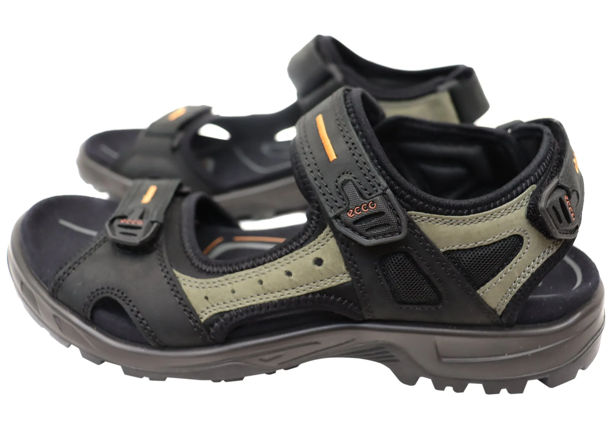 ECCO Mens Offroad Comfortable Leather Adjustable Sandals