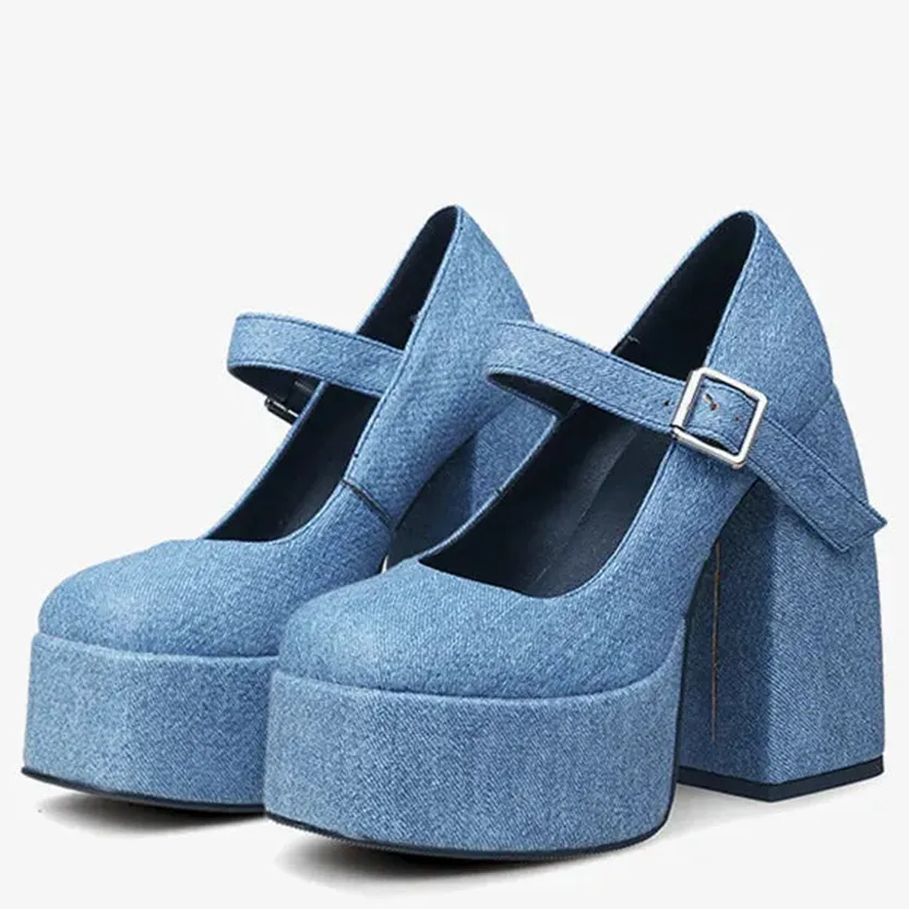 Funki Buys | Shoes | Women's High Patent Platform Mary Janes