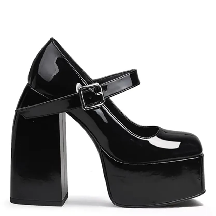 Funki Buys | Shoes | Women's High Patent Platform Mary Janes