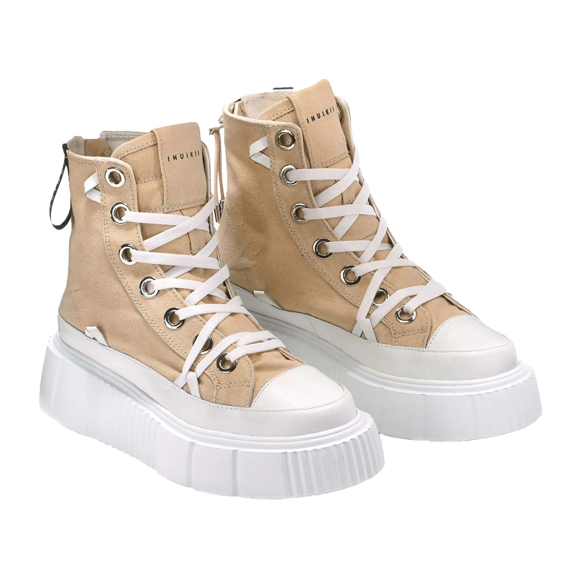 Inuikii Womens Matilda Canvas High Beige