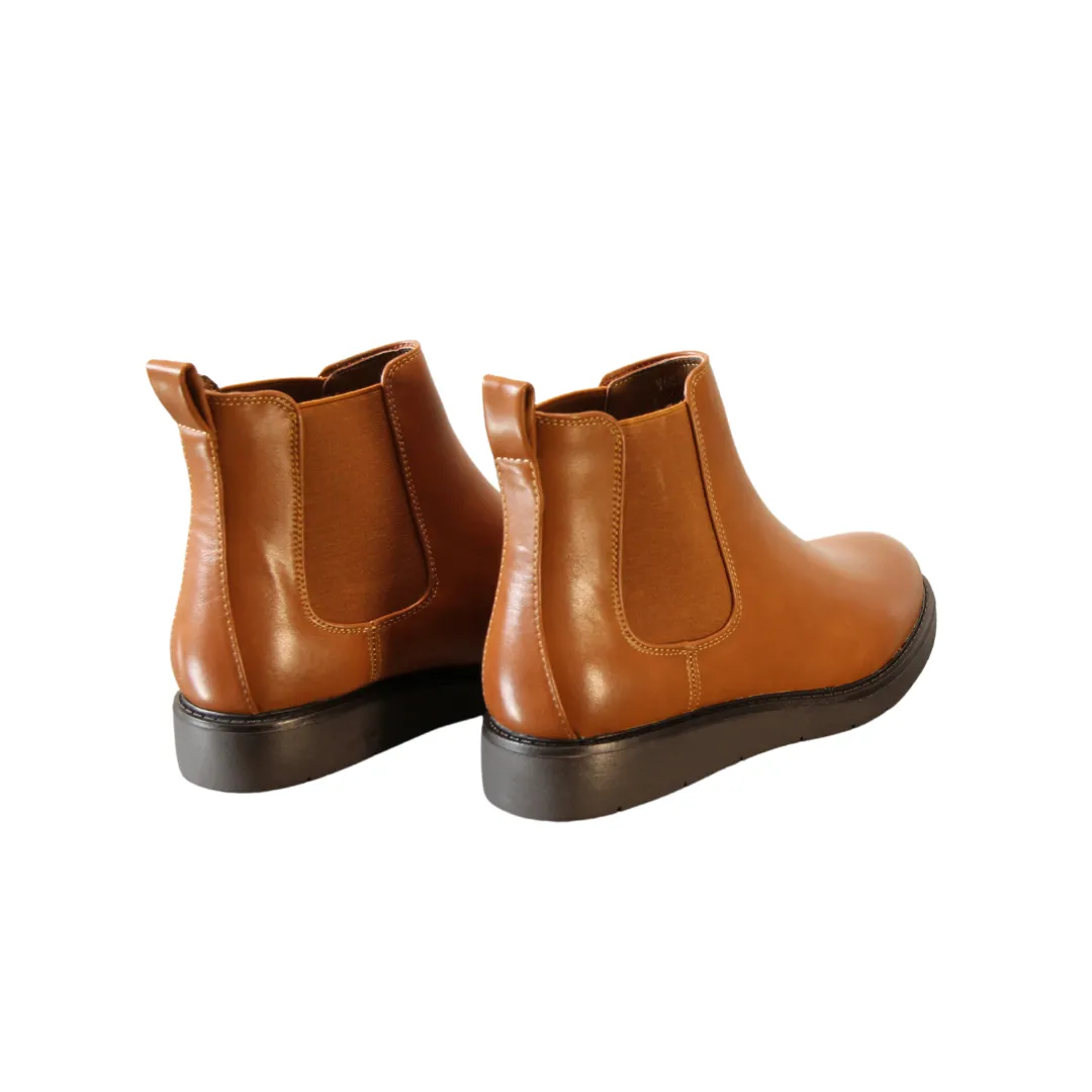 IVACHY Womens Chelsea- Wedge Boots Y68230 CAMEL