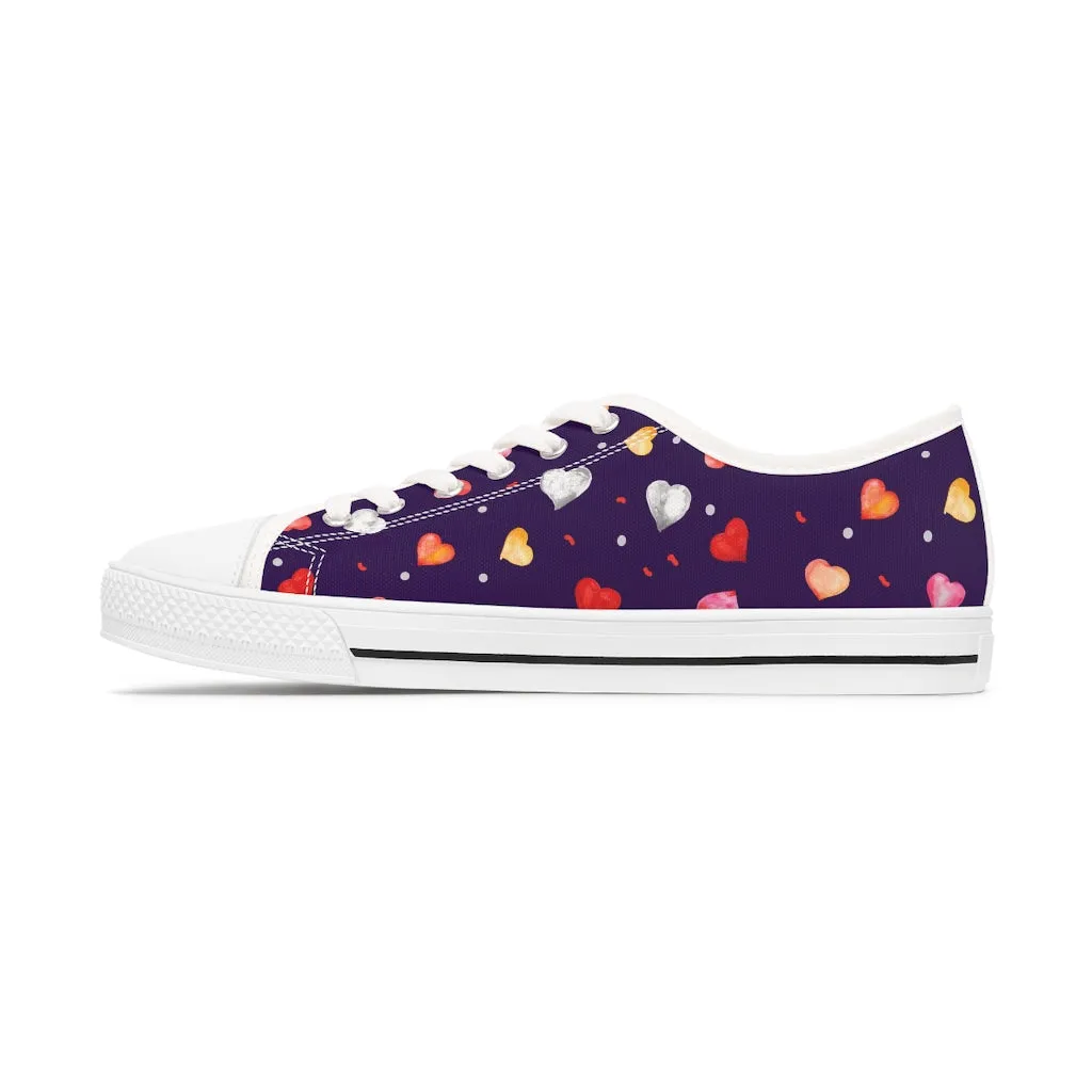 Little Hearts Women's Low Top Sneakers