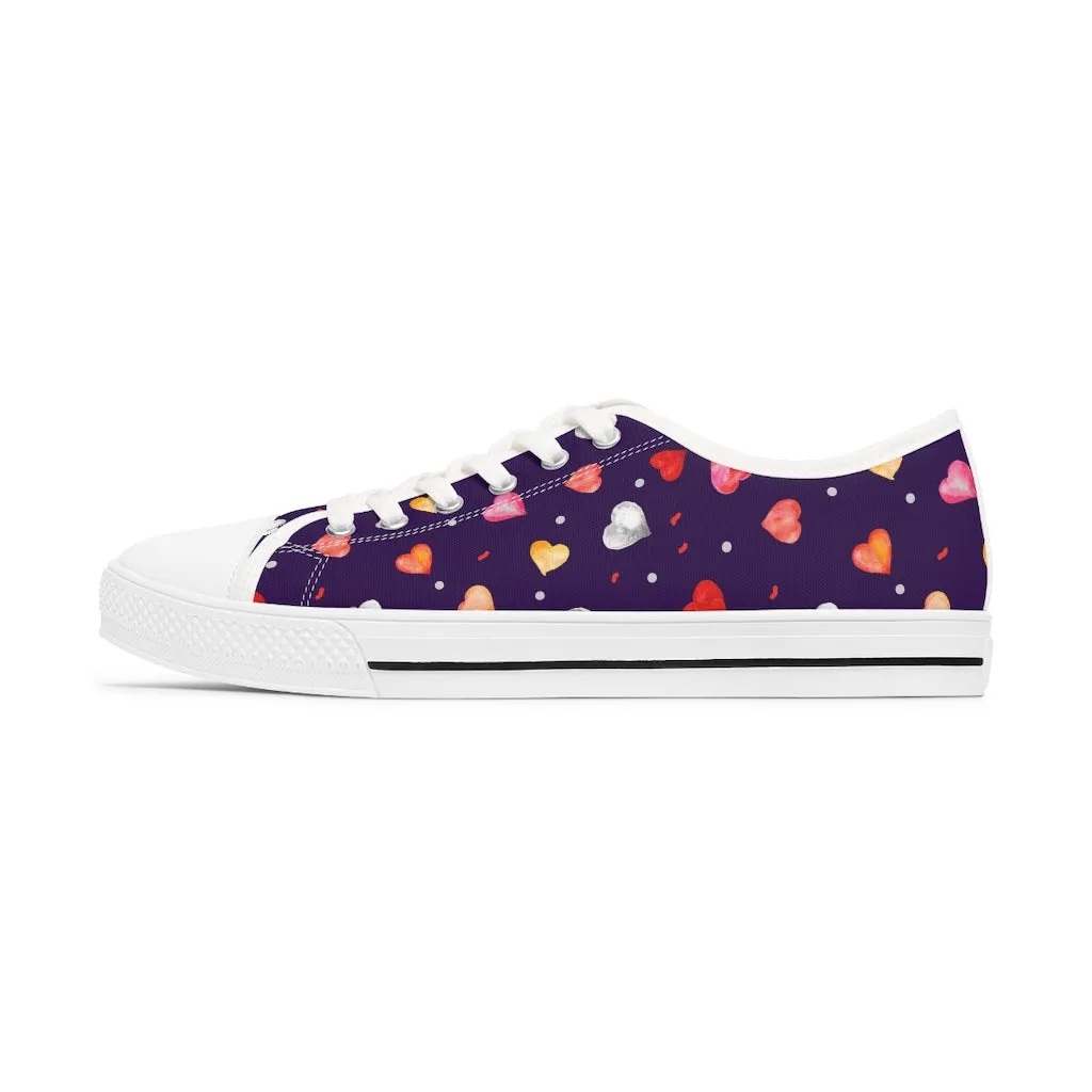 Little Hearts Women's Low Top Sneakers