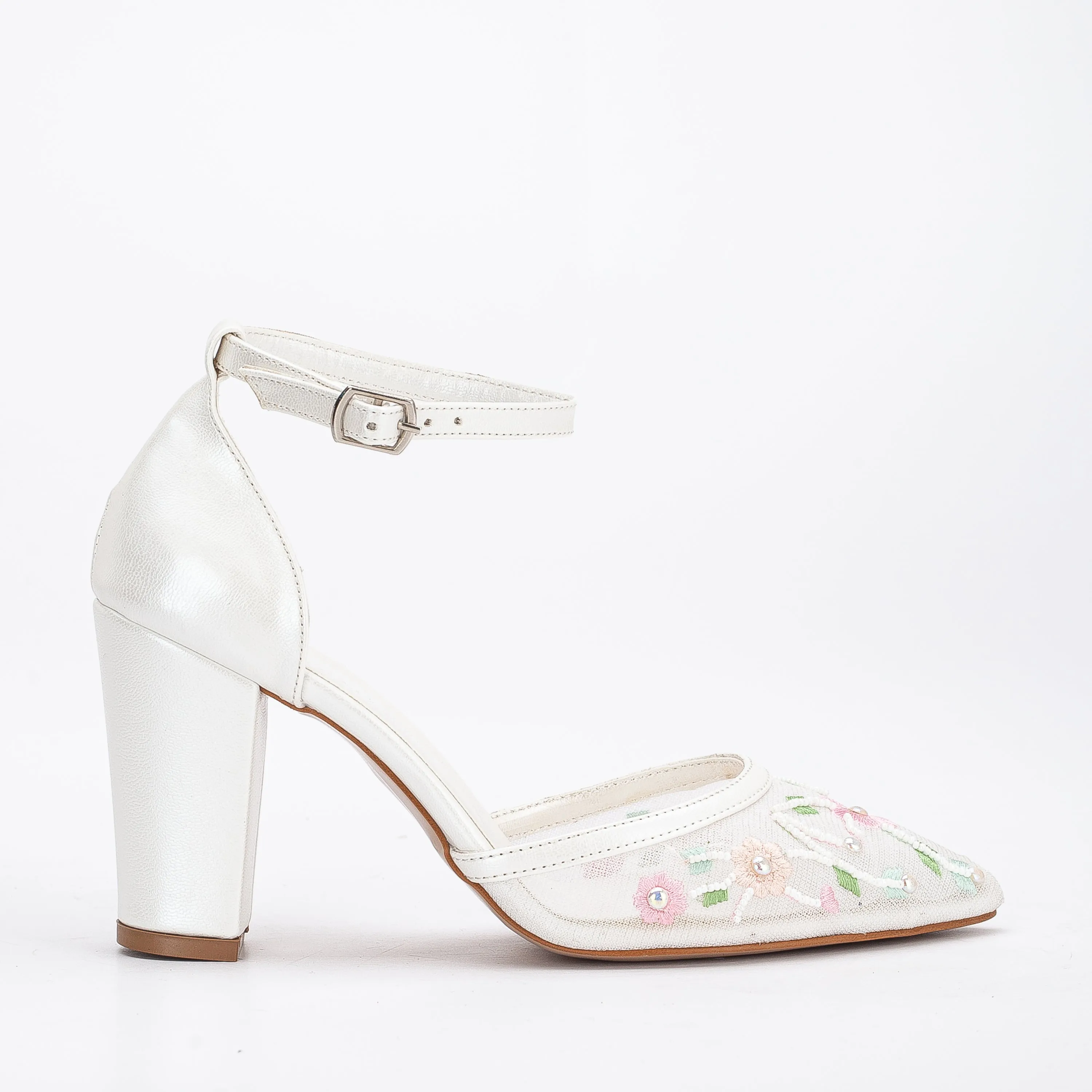 Lorraine - Ivory Floral Lace Wedding Shoes