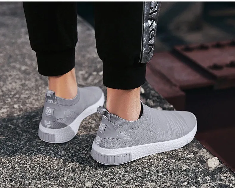 Men's Summer Air Mesh Sneakers Without Lacing