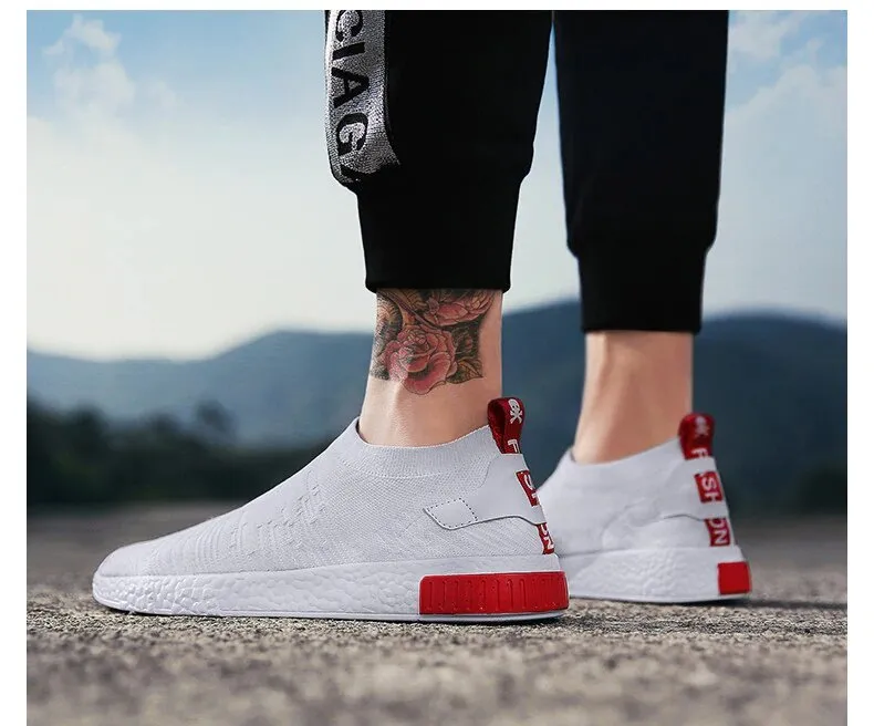 Men's Summer Air Mesh Sneakers Without Lacing