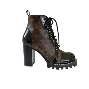 Monogram Heeled Combat Boots - 7.5