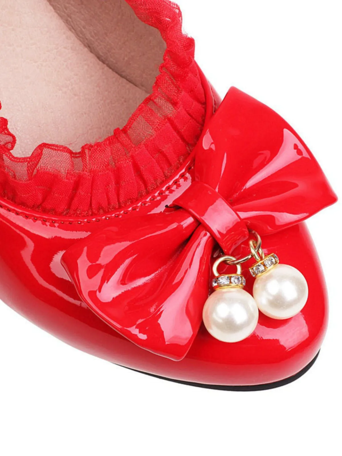 Patent Leather Bow Lolita High Heels