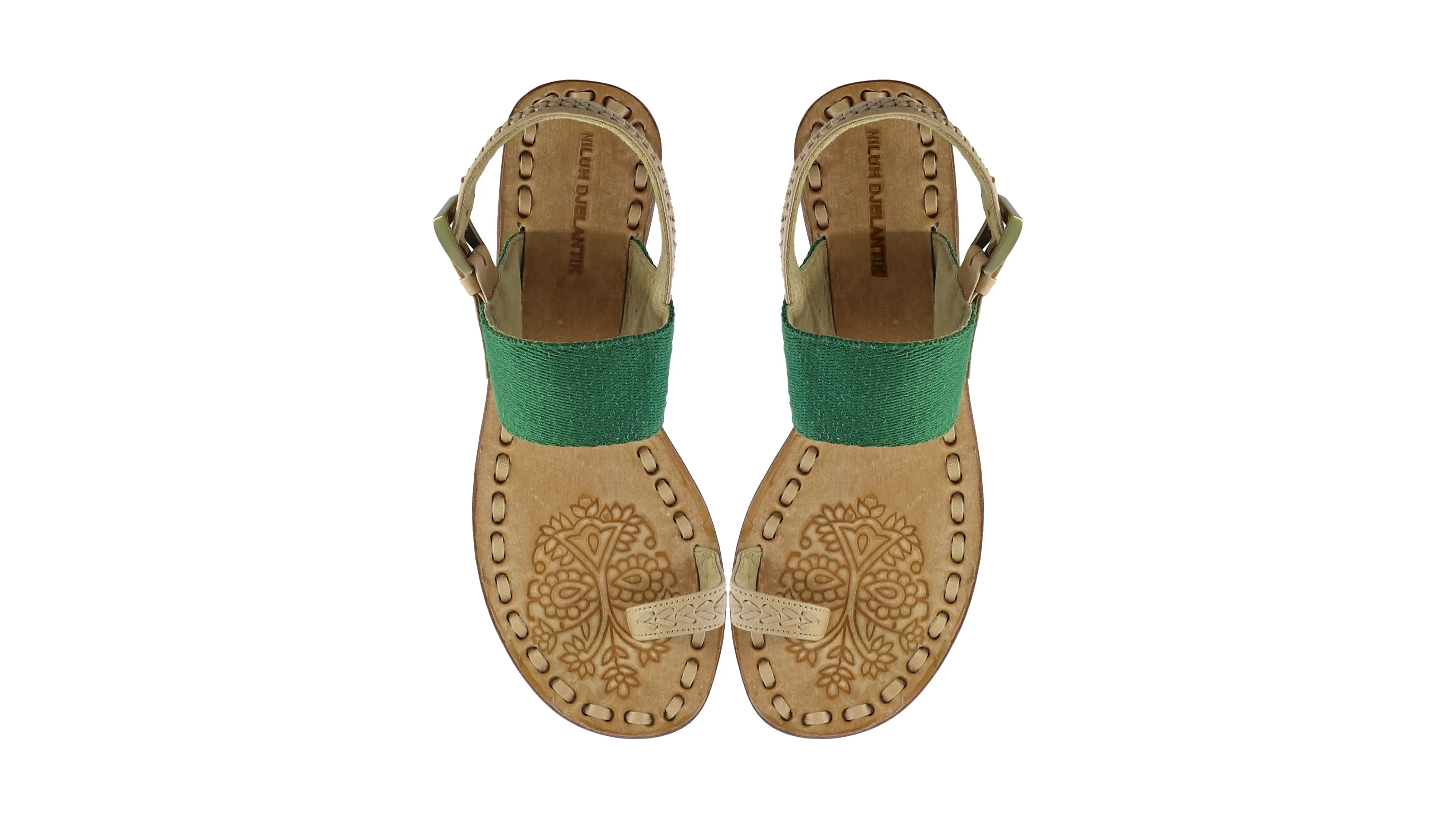 Prana 20mm Flat - Nude & Green Ribborn