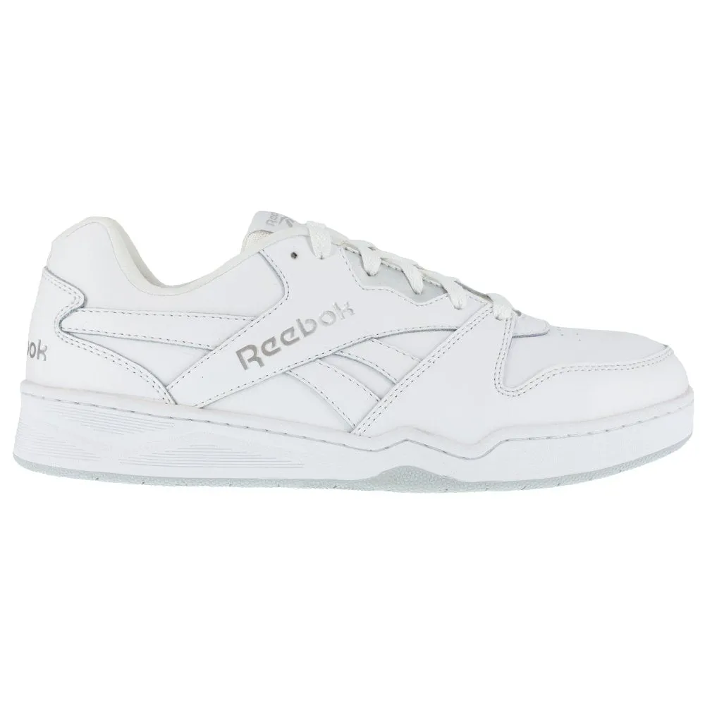 Reebok Men's Low Cut Bb4500 Work Sneaker Composite Toe Rb4161 In White And Grey