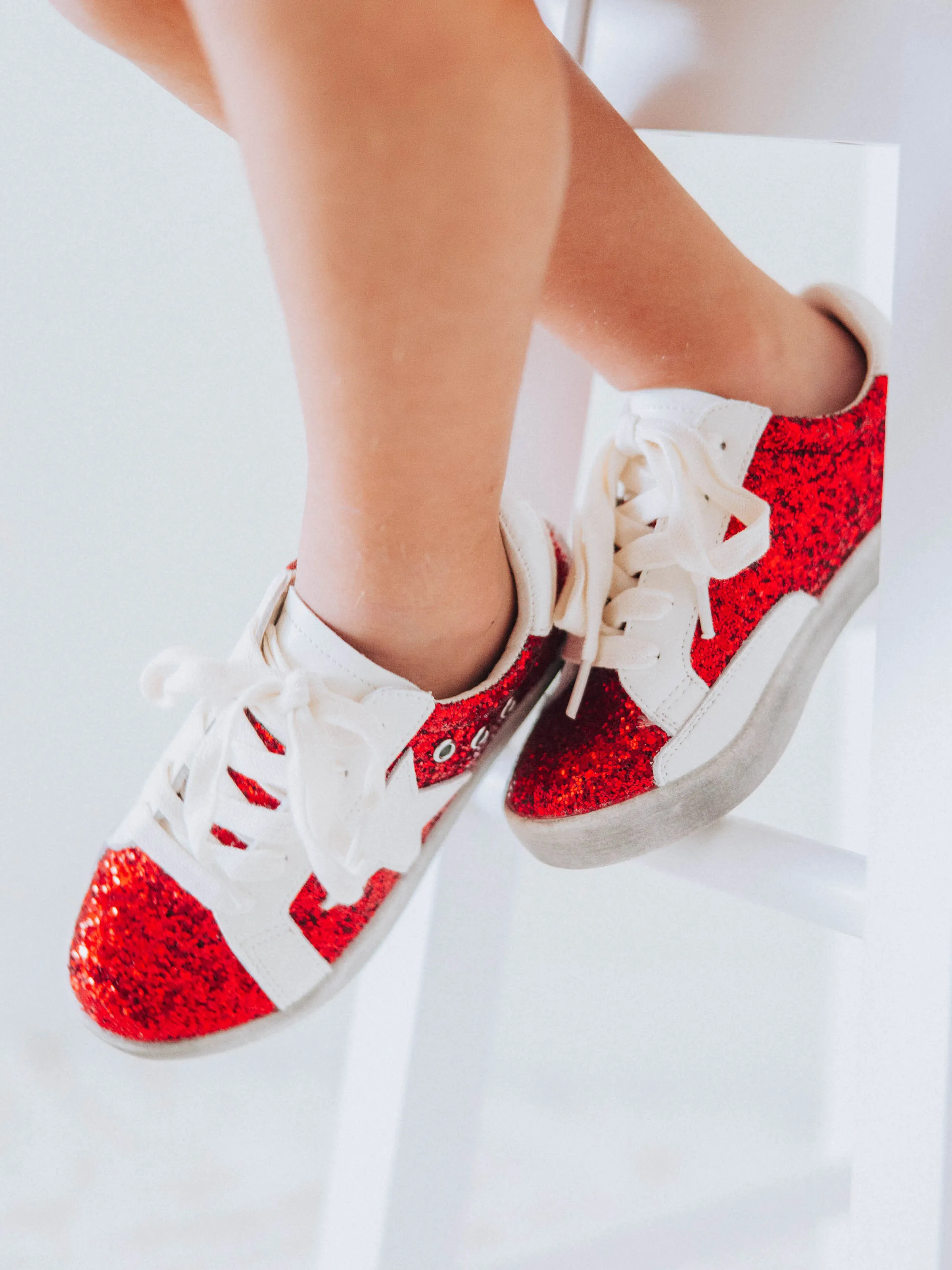 SweetHoney Sneakers - Red Sparkle