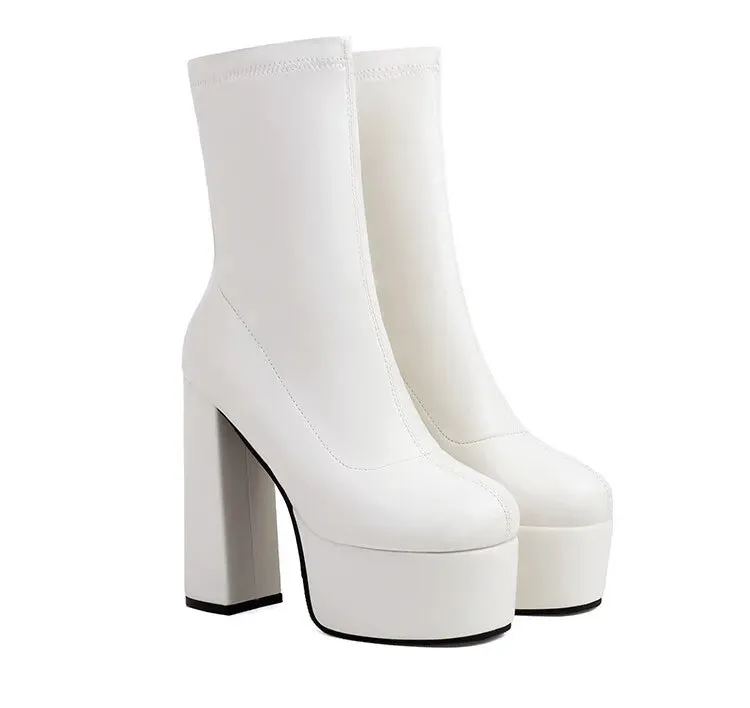 Trend4us Women's Chic Platform Ankle Boots