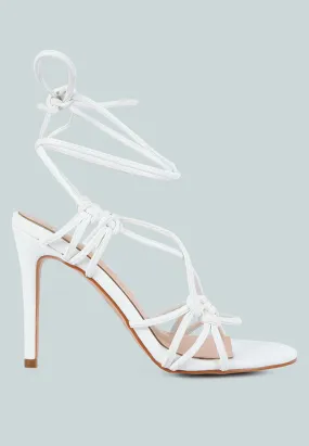 Trixy Knot Lace Up High Heel Sandal